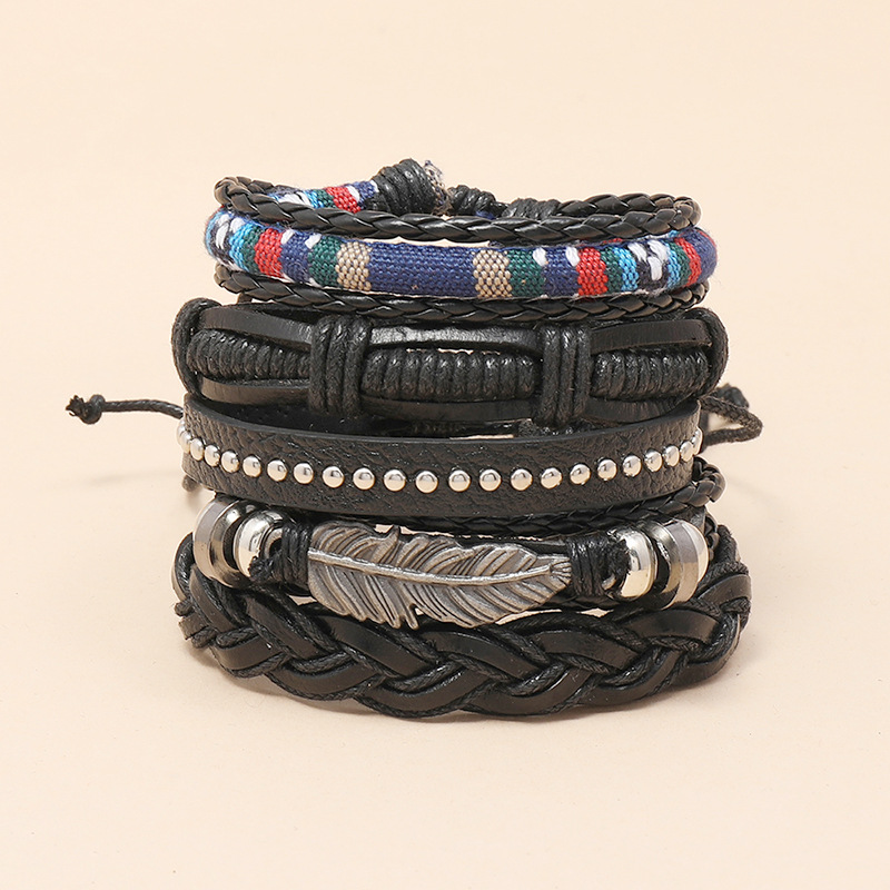 bohemian hand-woven leather bracelet