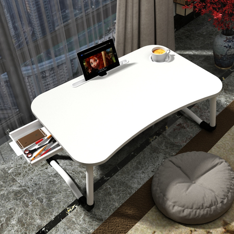Bed with laptop desk simple small table student dormitory learning table lazy table folding table wholesale