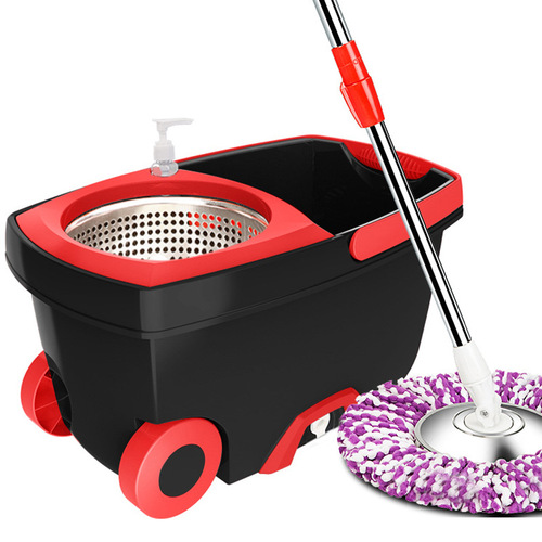 Mop wholesale manufacturer direct supply dual-drive rotating hand-pressed gift lazy mop bucket good god mop bucket