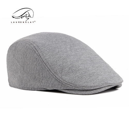 Men's Beret Simple Plain Duckbill Cap Solid Color Knitted Hat Spring and Autumn Season Korean Style Forward Hat Women's British Retro
