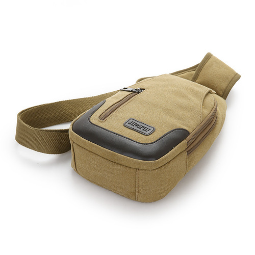 Bags New Men's Chest Bag Canvas Bag Crossbody Bag Men's Bag Shoulder Bag Chest Small Backpack Casual Waist Bag