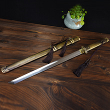 龙泉市刀剑工艺收藏品T10烧刃纯铜唐横刀一体长剑挂饰硬剑未开刃