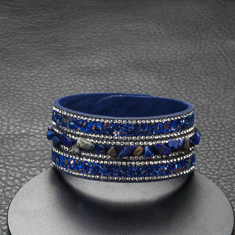 Bracelet De Gravier En Cristal Coloré Irrégulier À La Mode display picture 10