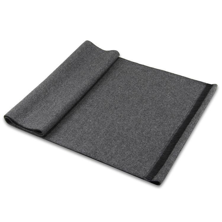 Sciarpa grigia unisex Sciarpa da uomo tinta unita Sciarpa da uomo Business casual Sciarpa calda invernale_voghion.com
