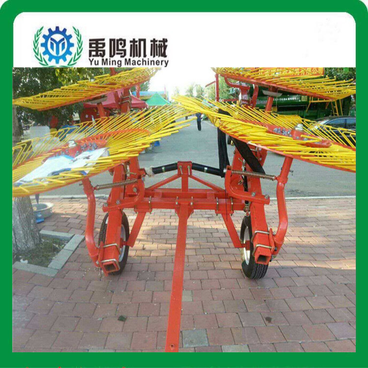 厂家指盘式搂草机4盘/3米四轮拖拉机悬挂式苜蓿 牧草搂草机