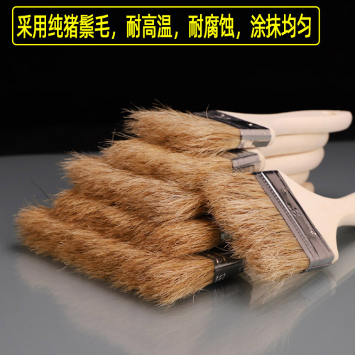 Manufacturer wholesale boiled pig bristle brush, paint brush, barbecue brush, wooden handle paint brush, pig bristle brush