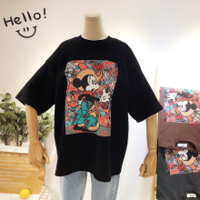 韩国东大门鼠年卡通短袖T恤女2025夏季新款大码学生上衣女装衣服