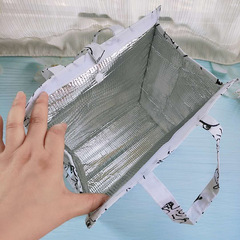 簡約便攜大容量手提飯盒袋午餐包 史努比可摺疊保溫保冷收納袋