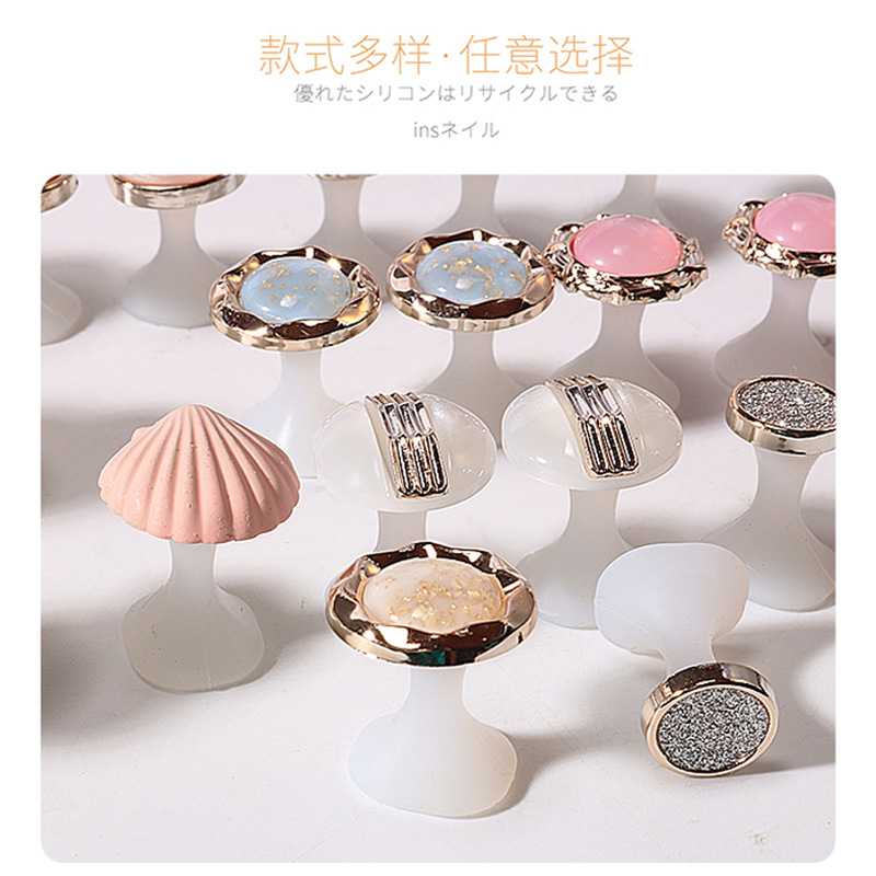 2020 nuevo estilo INS manicura silicona dedo del pie separador de uñas perla japonesa Shell dedo separador
