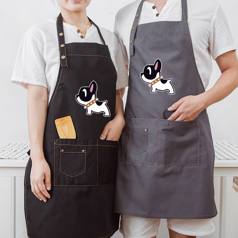 Delantal imprimible logotipo impresión manicura leche té Tienda ropa de trabajo mujer hombre hogar cocina antiincrustante cintura