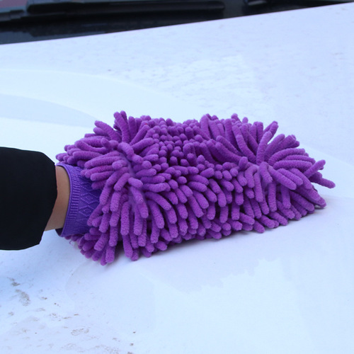 Car wash gloves Double-sided chenille car cleaning gloves Microfiber dusting gloves