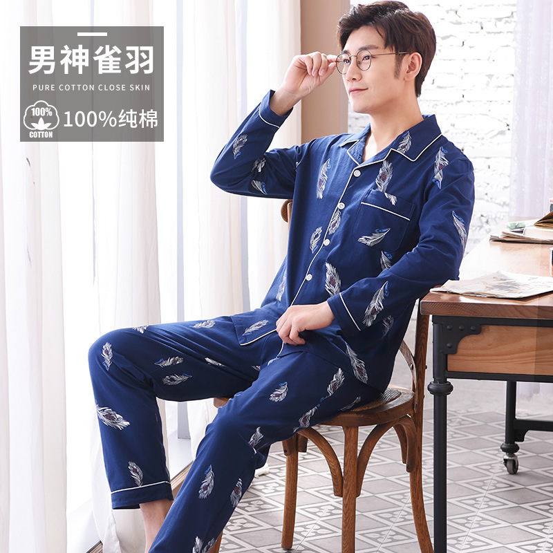 Pijamas de las mujeres primavera y otoño manga larga 100% algodón desgaste más tamaño lindo estudiante traje invierno cardigan