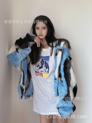 人造毛绒SUPREME PENGUINS企鹅摇粒绒夹克面料2020FW秋冬 正确版|ms