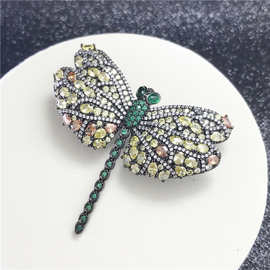 diy 冬季彩蜻蜓胸针流苏双用配件 长链流苏百搭配件