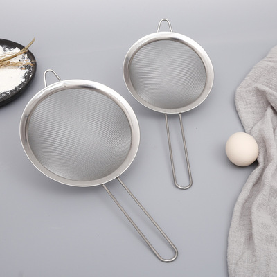 寬邊斜紋油格油撈豆漿過濾網漏勺 201不鏽鋼漏網面粉篩