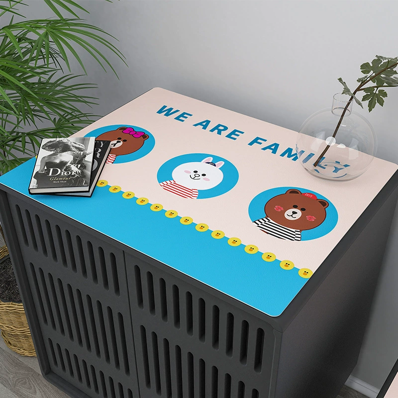 Waterproof square cartoon table mat PVC for bed