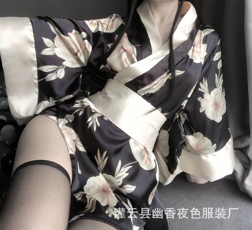 Lin Linting's new sexy underwear Japanese style printed magnolia kimono game uniform temptation dropshipping 2412