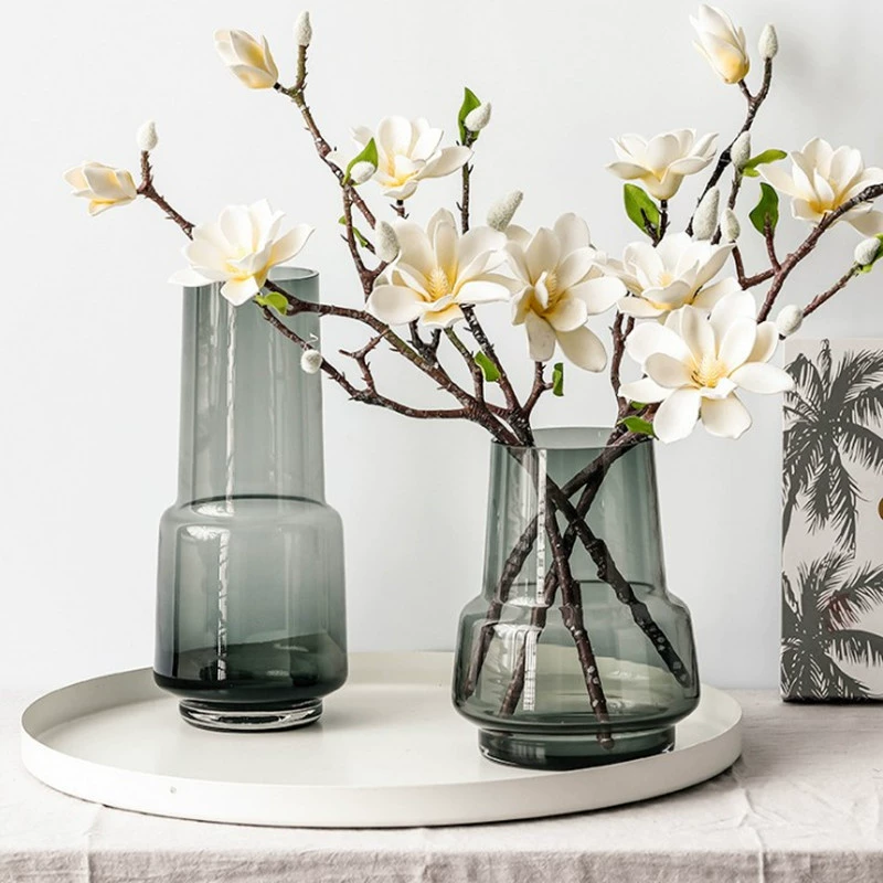 Новая креативная простая современная стеклянная цветная ваза цветы домашняя гостиная украшение стола мягкое украшение