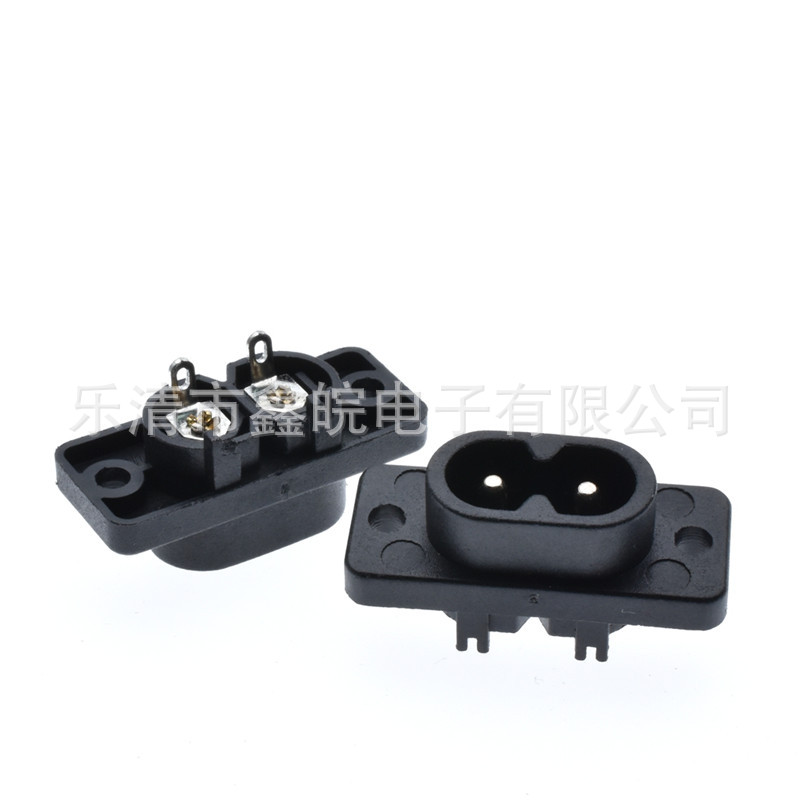 供应8字尾两芯插座 八字形插座IEC60320插座两芯插座