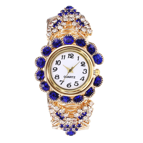 HOT TREND Diamond-Encrusted Claw Chain Colorful Women's Watch Korean Style Fashion Student Bracelet Watch