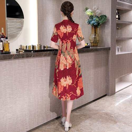 Chinese Dresses Qipao for women robe chinoise cheongsam Retro long cheongsam dress