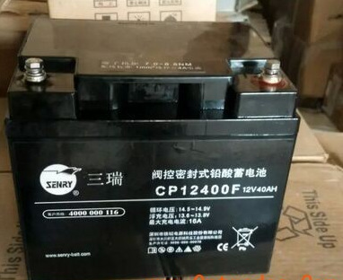 三瑞蓄电池CP12400F-X 铅酸免维护 三瑞电池12V40AH 质保3年全新
