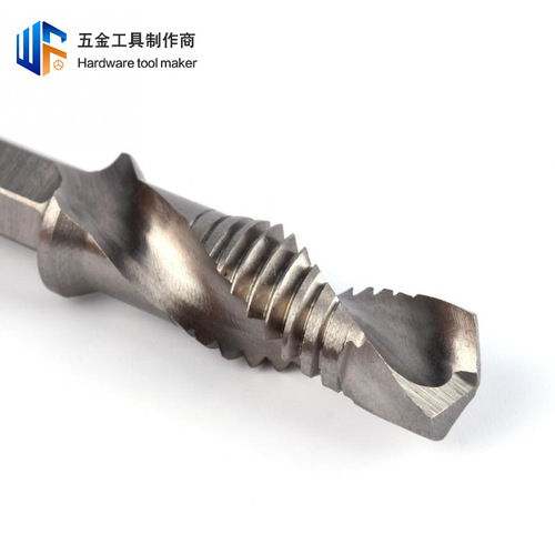 Hexagonal handle compound tap hand electric drill drilling and tapping integrated drill bit set tool wholesale machine spiral tap