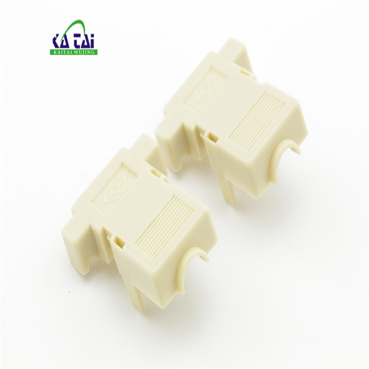 D-SUB DB9PIN 塑胶卡扣式 环保外壳 贝吉黄 短螺丝半牙