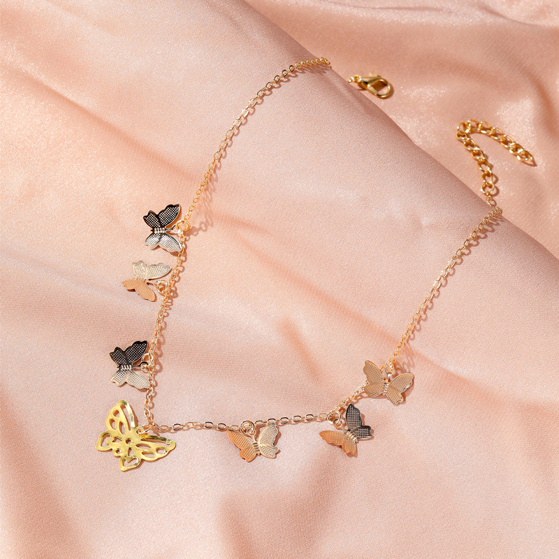 Butterfly Necklace Hollowed Out Personalized Minimalist Style_voghion.com