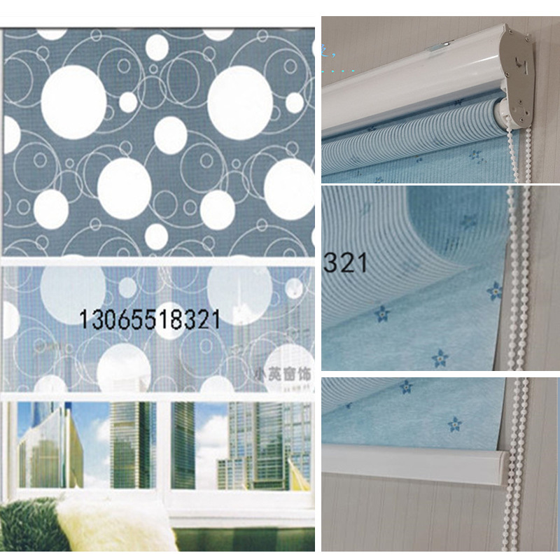 新款卷簾百葉窗簾 雙層柔紗簾 辦公室客廳衛生間日夜簾定制成品