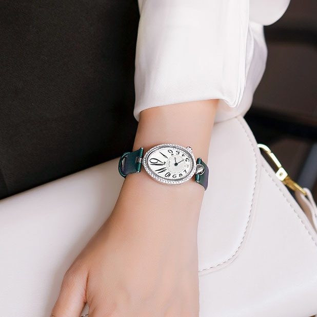 Stile di design, temperamento alla moda, quadrante a forma di goccia, lusso leggero, orologio da donna alla moda con diamanti intarsiati, orologio da donna al quarzo impermeabile_voghion.com