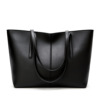 Capacious handheld shoulder bag, polyurethane one-shoulder bag, suitable for import, genuine leather, wholesale