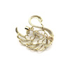 Swan, brooch lapel pin, elegant beads from pearl, accessory, shirt, dress, pin, Korean style