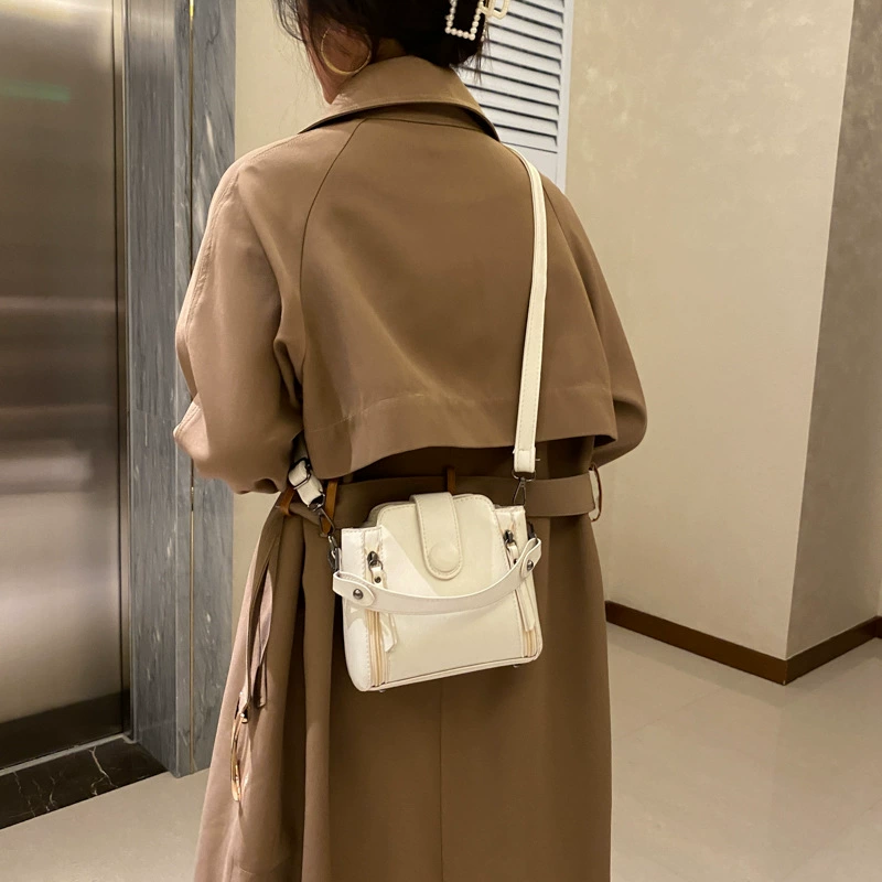 Retro shoulder bag, Korean style, adjustable strap, compact one‑shoulder
