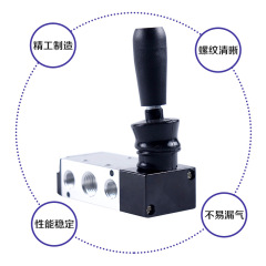 亞德客型兩位五通手扳閥3H4H210-08 氣動元件手動氣閥換向閥氣閥
