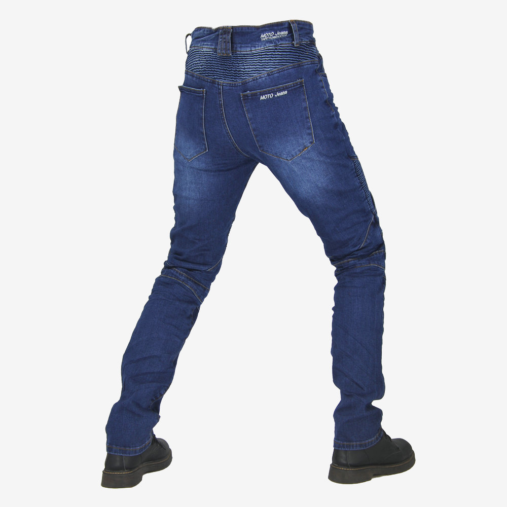 Directo de fábrica racing pantalones vaqueros de la motocicleta de los hombres montar al aire libre motocicleta elástico anti-caída pantalones equipo de protección