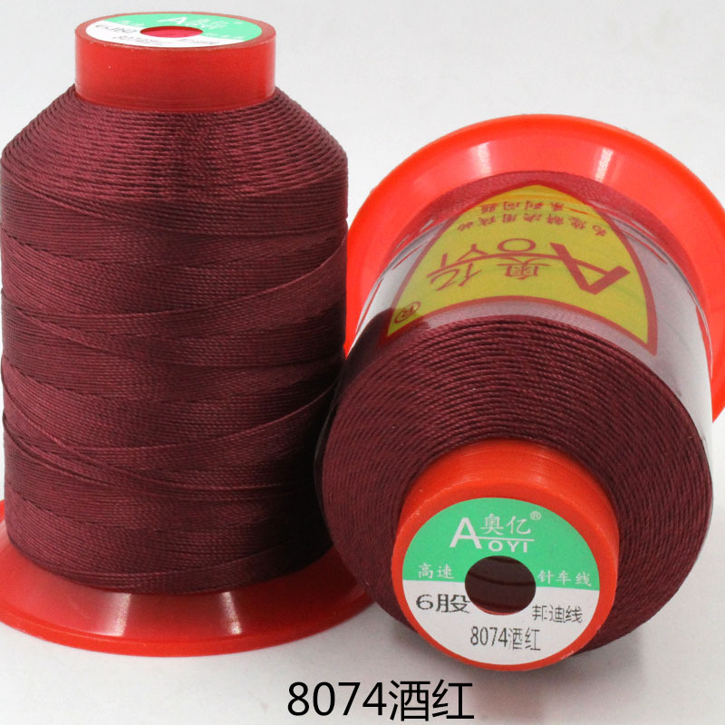 본다이 라인 8074 와인 레드 6가닥