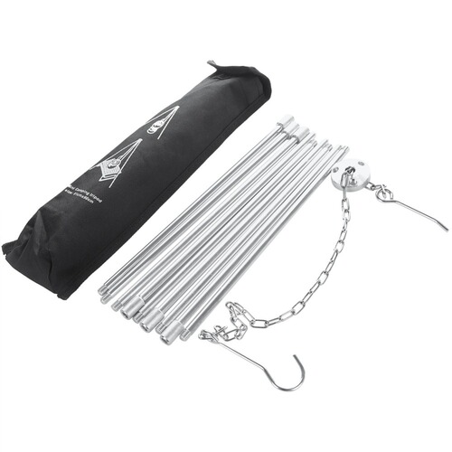 Amazon aluminum alloy outdoor campfire tripod 3-section camping supplies portable hanging pot picnic barbecue stand