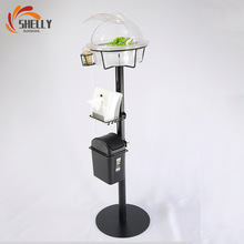 超市蛋糕鲜果店可翻盖透明罩子试吃台带牙签盒品尝圆形架