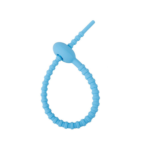 Factory Wholesale Multifunctional Data Bundle Line Belt Reusable Telescopic Card Head Design Silicone Colorful Zip Ties 