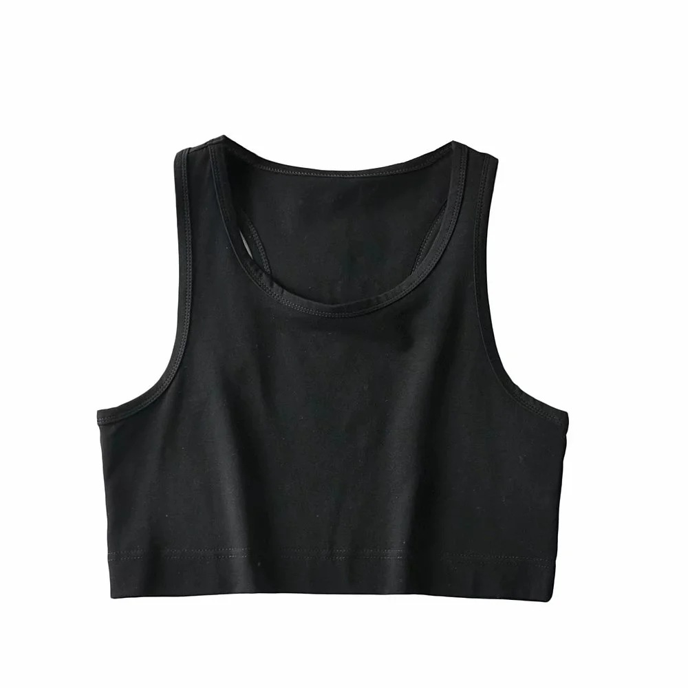 women s short round neck camisole top  NSAC13897