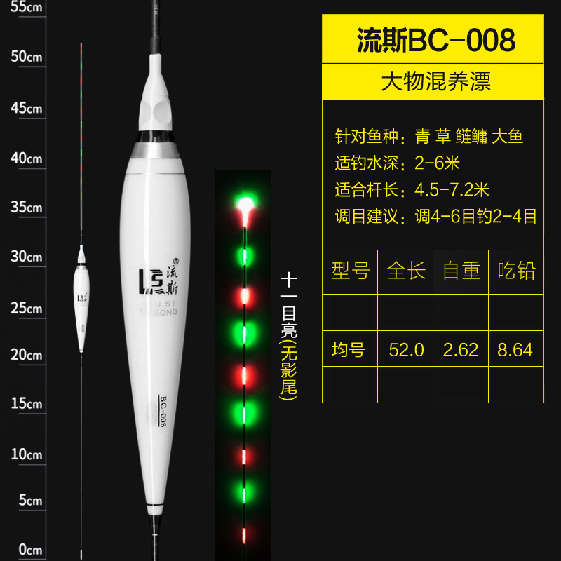 대용량(10개입) 해외직구 찌  // Flowce BC-008 (11 Mesh) - 바이트 훅 색상 변경 모델 (드리프트 튜브 포함)