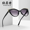 Sunglasses, fashionable retro glasses solar-powered, European style, cat's eye, wholesale