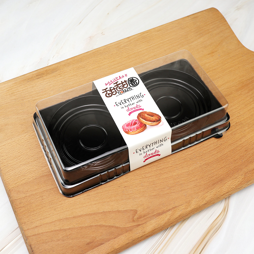 Caja de donuts, caja de embalaje de dos gránulos, caja de embalaje de punto oeste, pegatinas de horneado, recomendación de embalaje adhesivo image 10