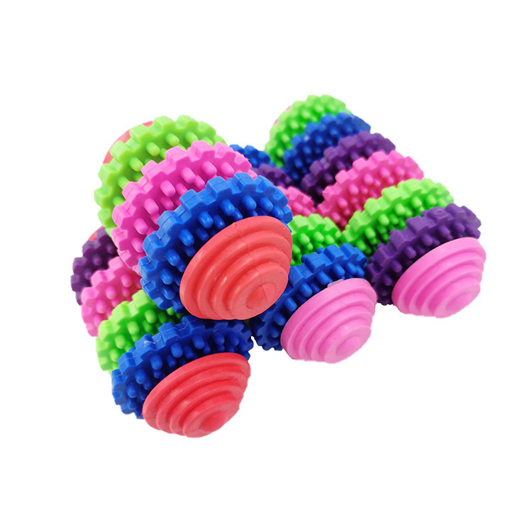 Suministro directo de fábrica juguete para perros TPR goma suave giratoria entrenamiento para perros juguete educativo interactivo suministros para mascotas