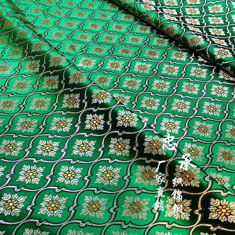 鲁冰花提花织锦缎民族服饰蒙古袍藏袍汉服面料高档抱枕手工布料