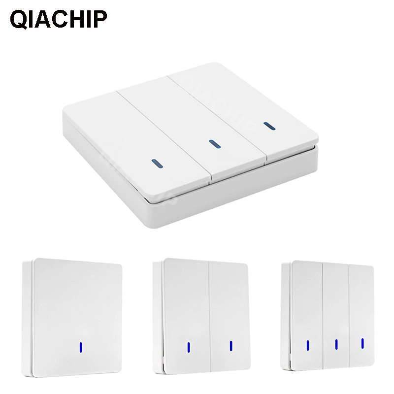 Тип 86 Бесплатная паста настенный пульт дистанционного управления переключатель панель умного дома Управление лампой без проводов настоящая люминесцентная полоса 433 м