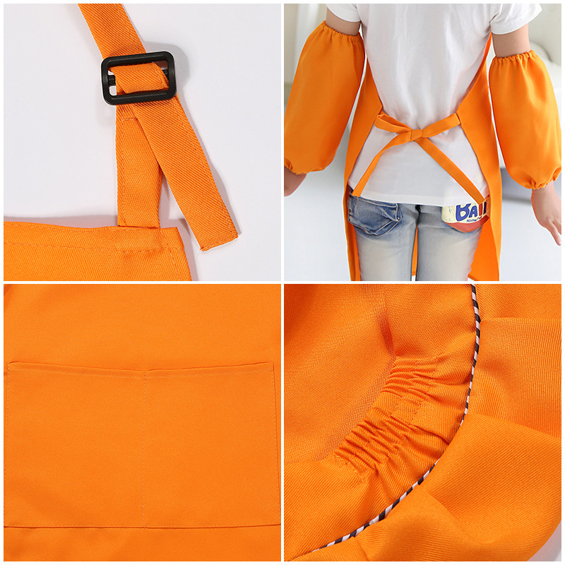 Niños de dibujos animados coreanos jugar casa cocina niños y niñas bebé arte pintura delantal logotipo personalizado