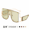 Overall, sunglasses, glasses solar-powered, suitable for import, punk style, European style