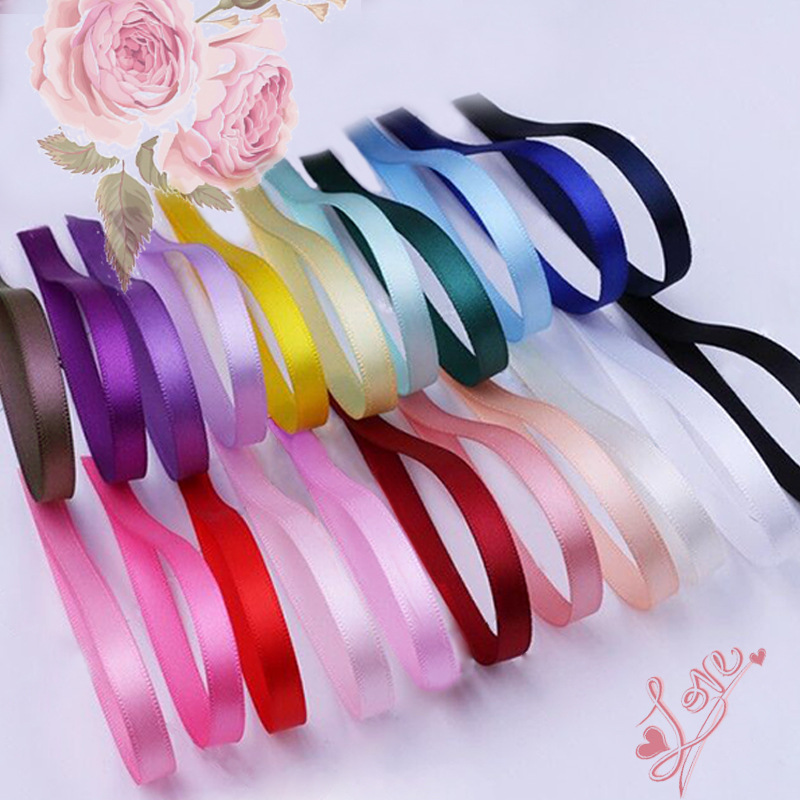 厂家直销1.0㎝高密度单面涤纶带丝带织带色丁带头花帽花礼盒材料